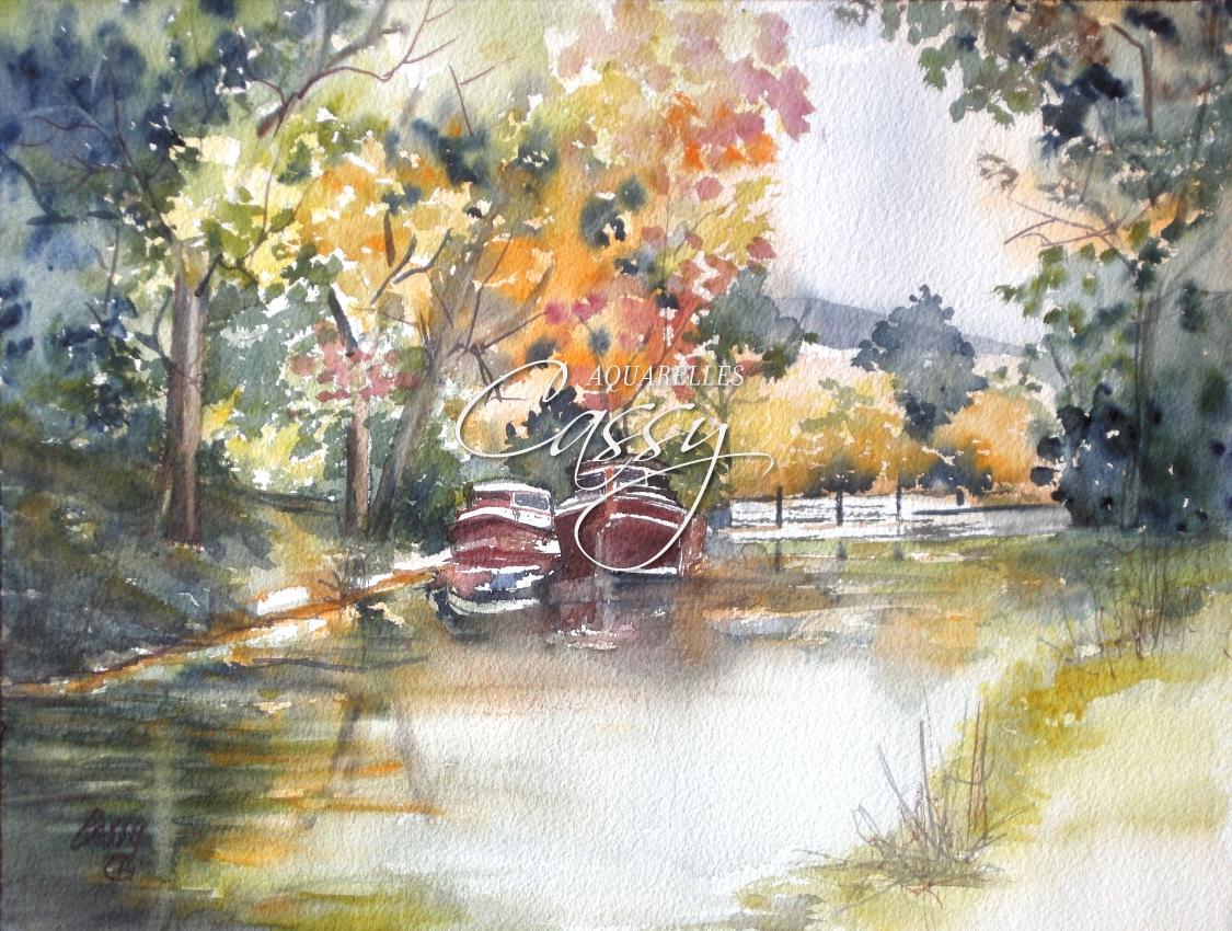 Canal de Normandie 31 cm X 41 cm
